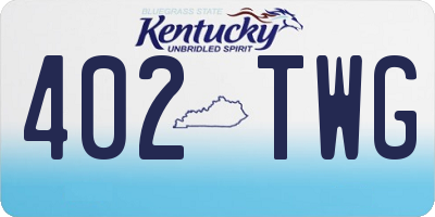KY license plate 402TWG