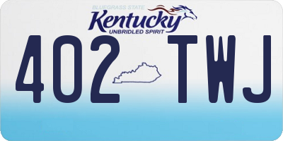 KY license plate 402TWJ