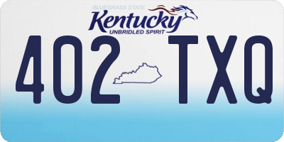 KY license plate 402TXQ