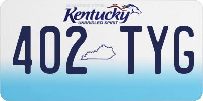 KY license plate 402TYG