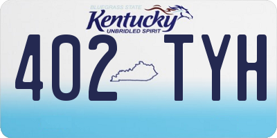 KY license plate 402TYH