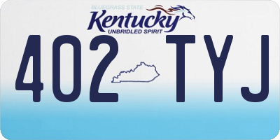 KY license plate 402TYJ