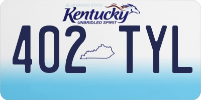KY license plate 402TYL