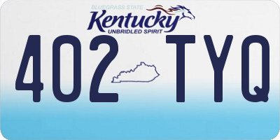 KY license plate 402TYQ