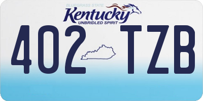 KY license plate 402TZB