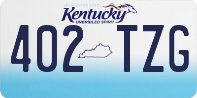 KY license plate 402TZG