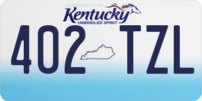 KY license plate 402TZL