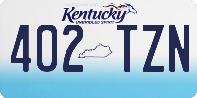 KY license plate 402TZN
