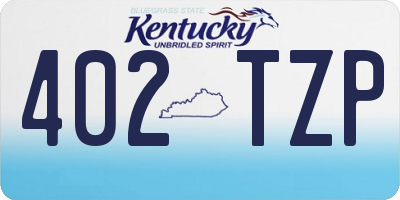 KY license plate 402TZP