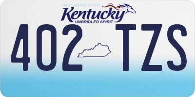 KY license plate 402TZS