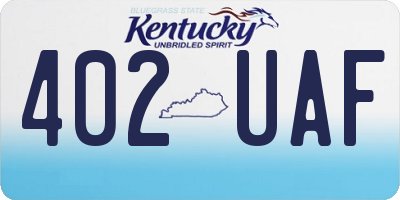KY license plate 402UAF
