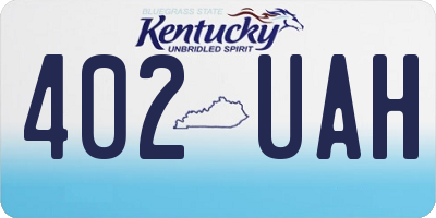 KY license plate 402UAH