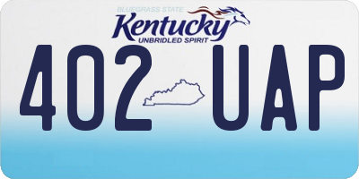 KY license plate 402UAP
