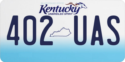 KY license plate 402UAS
