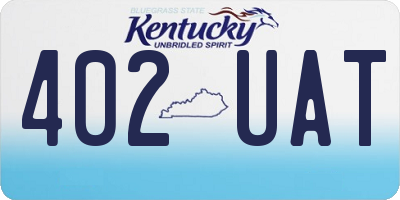 KY license plate 402UAT