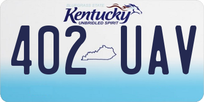 KY license plate 402UAV