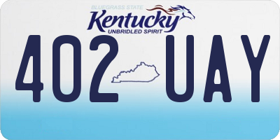 KY license plate 402UAY