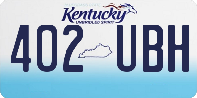 KY license plate 402UBH