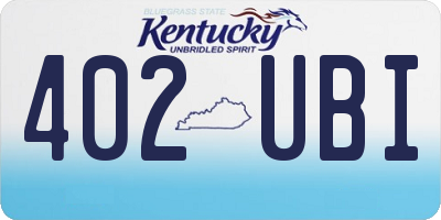 KY license plate 402UBI