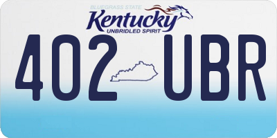 KY license plate 402UBR
