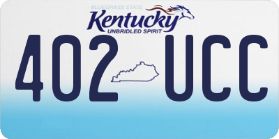 KY license plate 402UCC