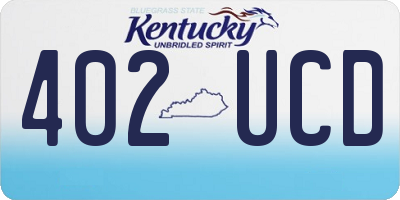KY license plate 402UCD