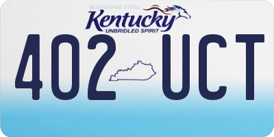 KY license plate 402UCT