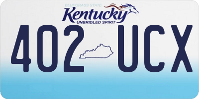 KY license plate 402UCX