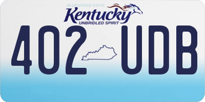 KY license plate 402UDB