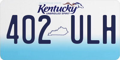 KY license plate 402ULH