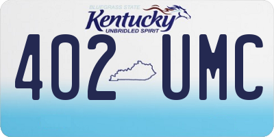 KY license plate 402UMC