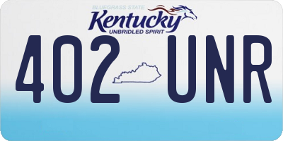KY license plate 402UNR