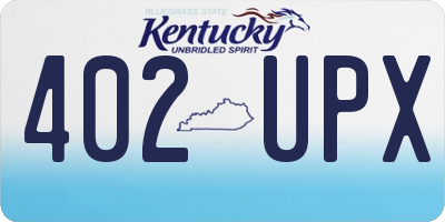 KY license plate 402UPX