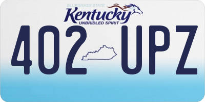 KY license plate 402UPZ