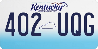 KY license plate 402UQG
