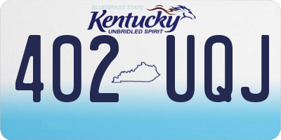 KY license plate 402UQJ