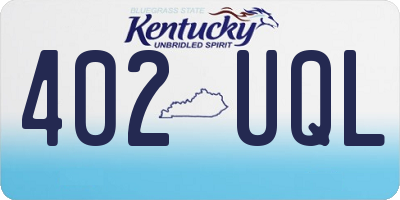 KY license plate 402UQL