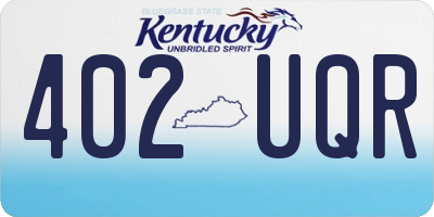 KY license plate 402UQR