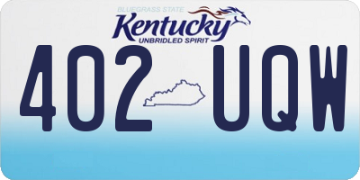 KY license plate 402UQW