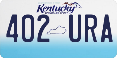 KY license plate 402URA