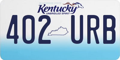 KY license plate 402URB