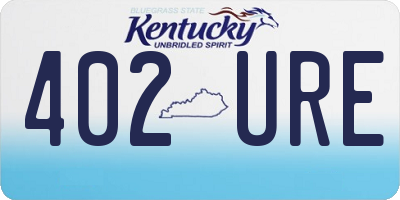 KY license plate 402URE