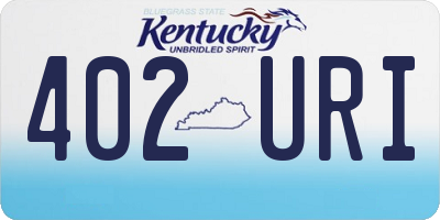 KY license plate 402URI
