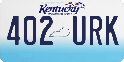 KY license plate 402URK