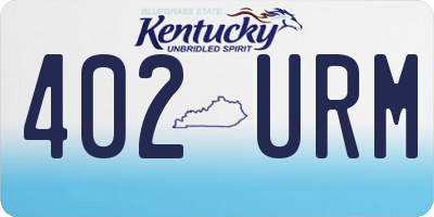 KY license plate 402URM