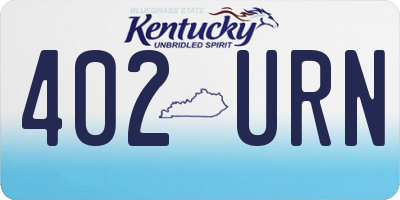 KY license plate 402URN