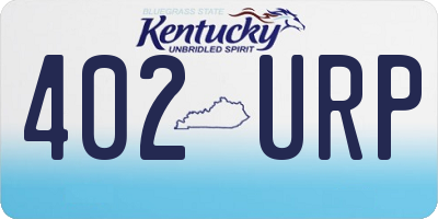 KY license plate 402URP