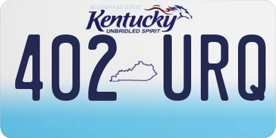 KY license plate 402URQ
