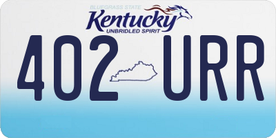 KY license plate 402URR
