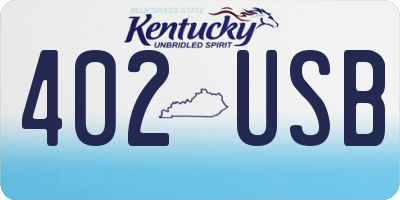 KY license plate 402USB